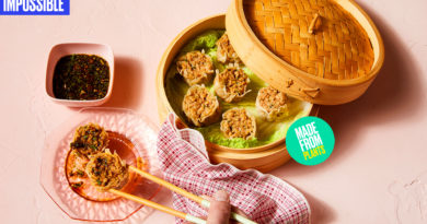 photo of impossible pork in Asian dumplings